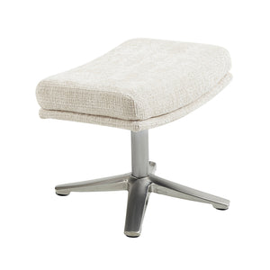 Pax Chenille Fabric Swivel Chair with Ottoman