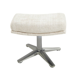 Pax Chenille Fabric Swivel Chair with Ottoman
