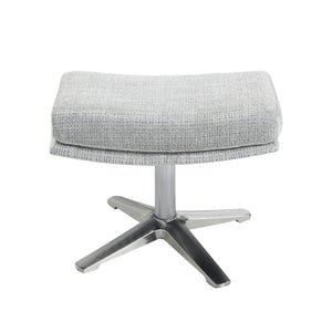 Pax Chenille Fabric Swivel Chair with Ottoman
