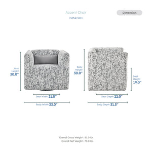 Marlow Jacquard Fabric Swivel Chair