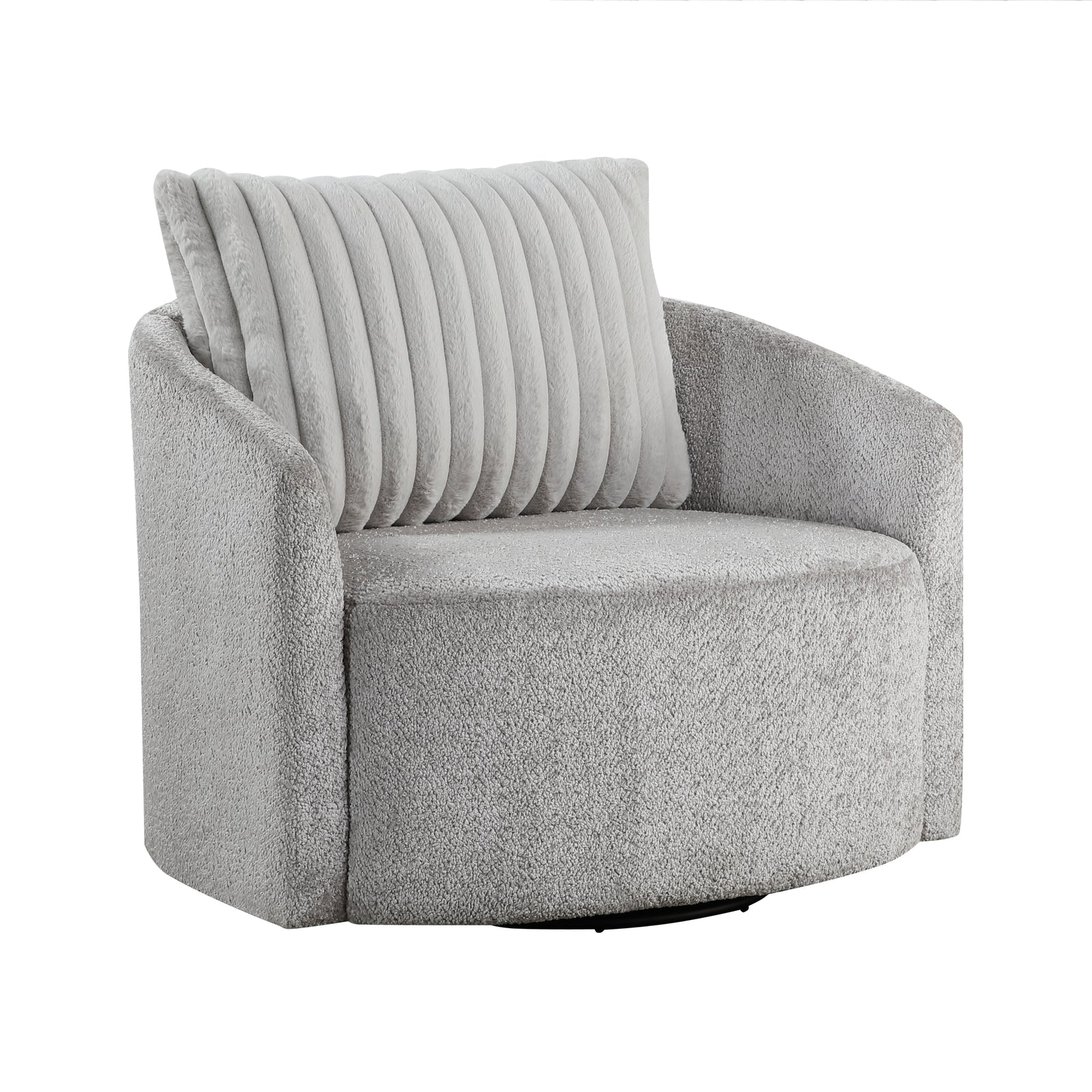 Alfena Chenille Swivel Chair