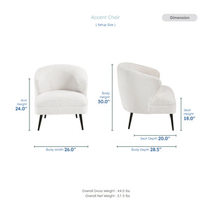 Hudson Boucle Fabric Accent Chair