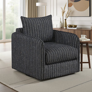 Calmette Textured Fabric Swivel Chair