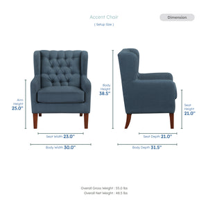 Clark Textured Fabric Accent Chair
