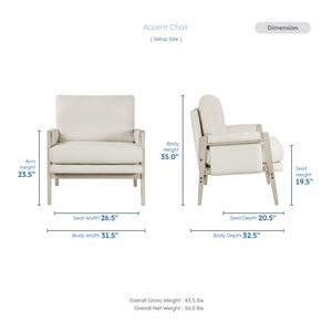 Willia Chenille Fabric Accent Chair