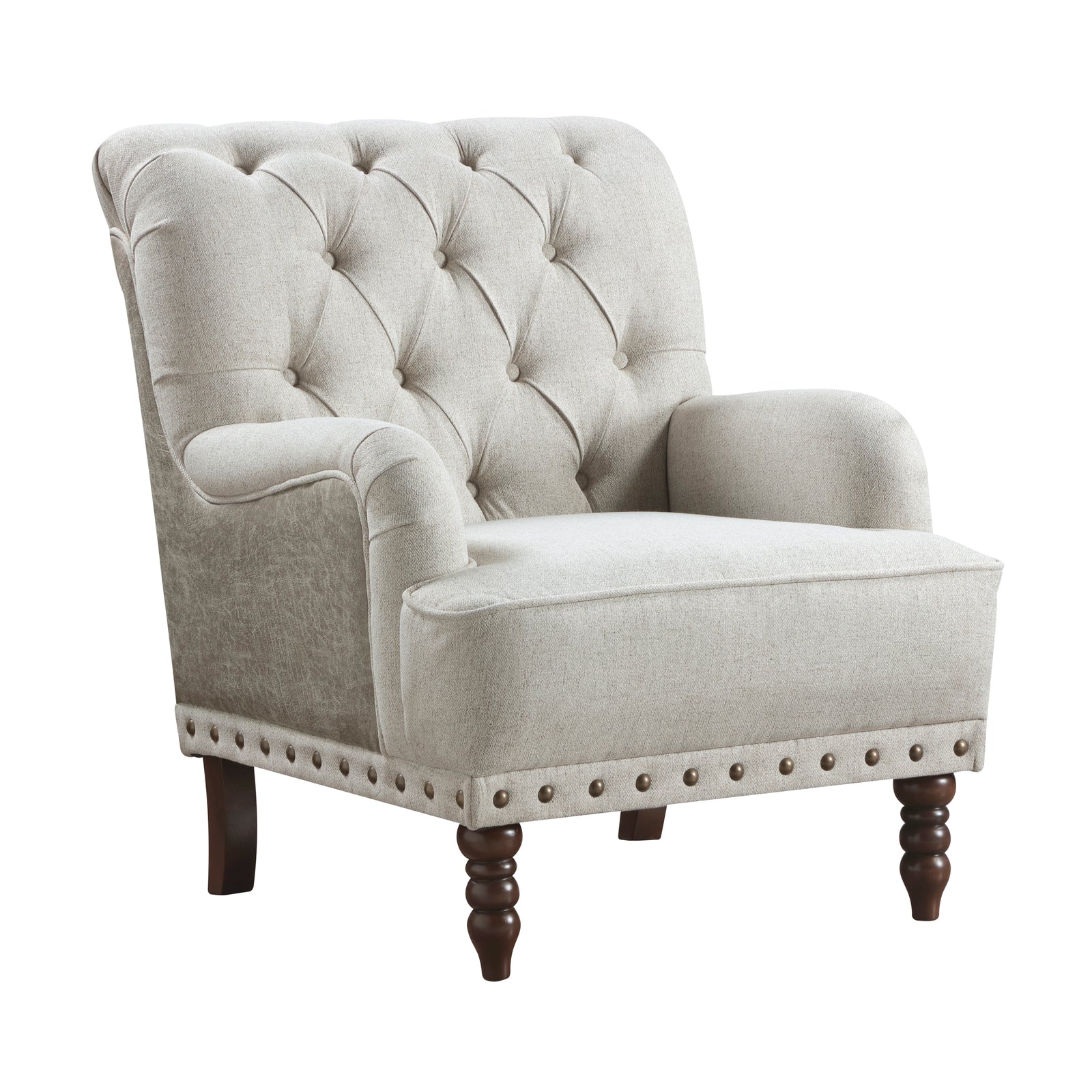 Flavie Textured Fabric Accent Chair