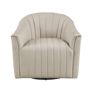 Tarn Leather Match Swivel Chair