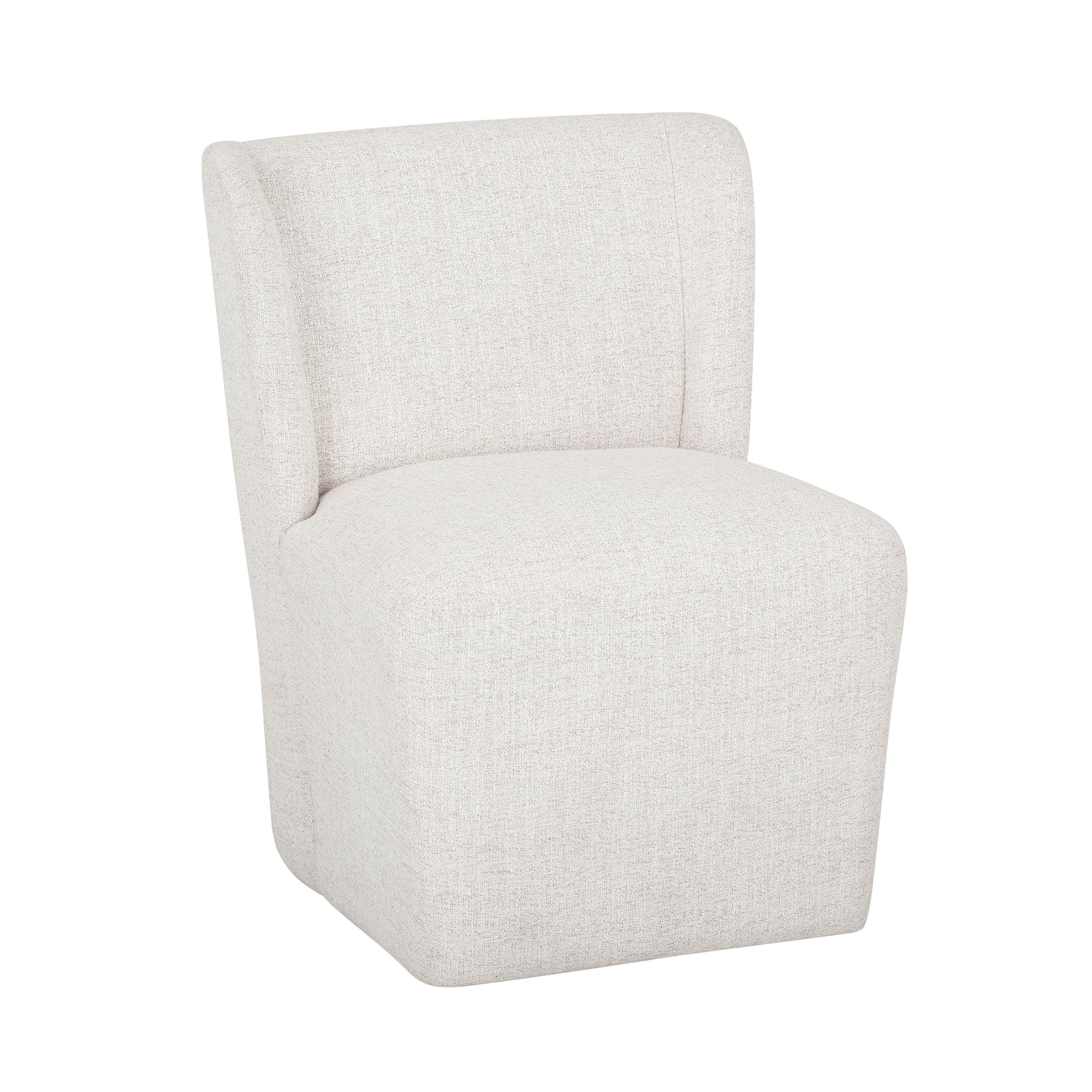 Ryka Boucle Dining Chair with Caster Base