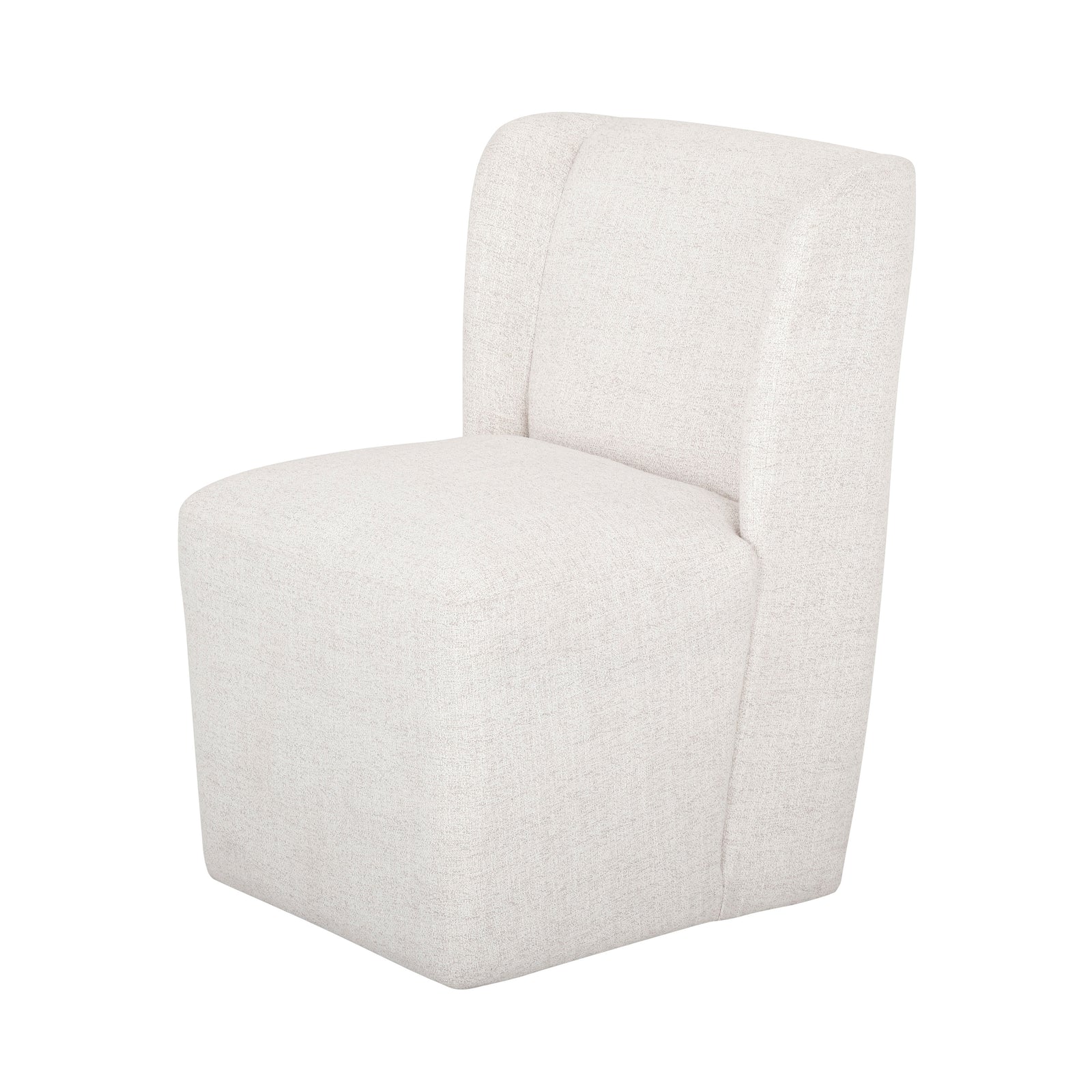 Ryka Boucle Dining Chair with Caster Base