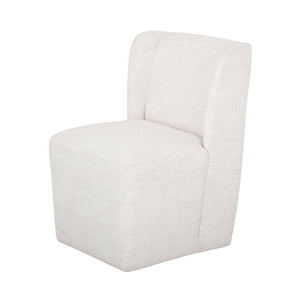 Ryka Boucle Dining Chair with Caster Base