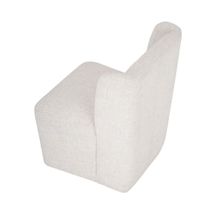 Ryka Boucle Dining Chair with Caster Base