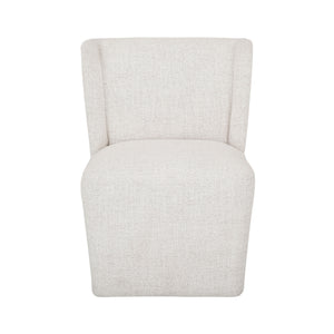 Ryka Boucle Dining Chair with Caster Base