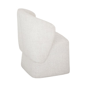 Veli Boucle Dining Chair with Caster Base