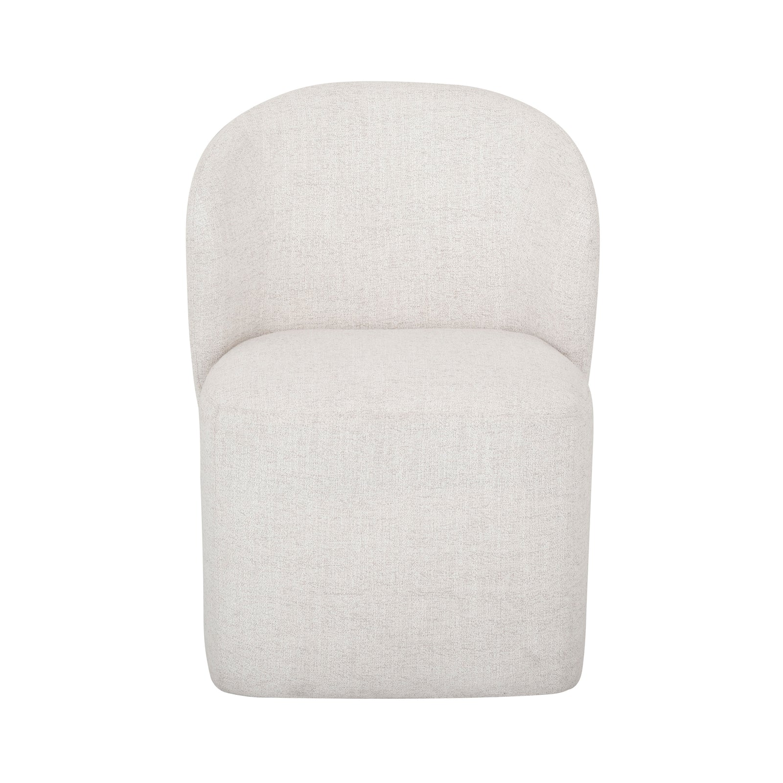 Veli Boucle Dining Chair with Caster Base
