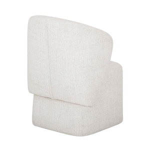 Veli Boucle Dining Chair with Caster Base