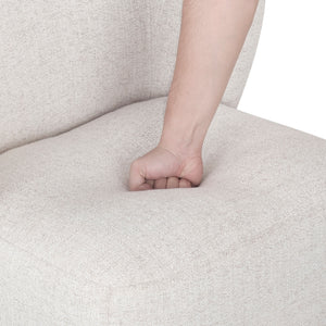 Veli Boucle Dining Chair with Caster Base