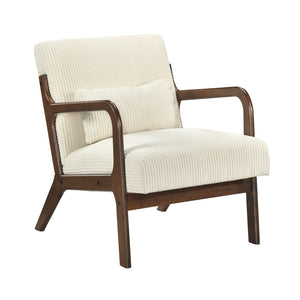 Zenith Corduroy Fabric Accent Chair