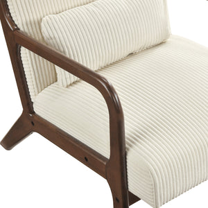 Zenith Corduroy Fabric Accent Chair