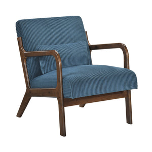 Zenith Corduroy Fabric Accent Chair