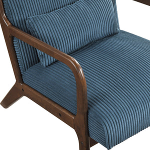 Zenith Corduroy Fabric Accent Chair