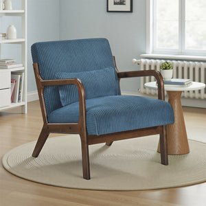 Zenith Corduroy Fabric Accent Chair