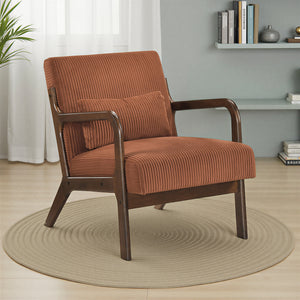 Zenith Corduroy Fabric Accent Chair