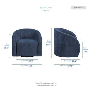 Boda Microfiber Swivel Chair
