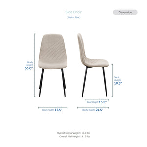 Liva Textured Fabric Dining Chair