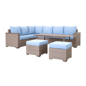 Serene Fabric Outdoor Sectional Set