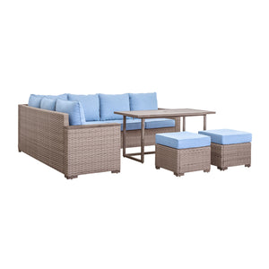 Serene Fabric Outdoor Sectional Set