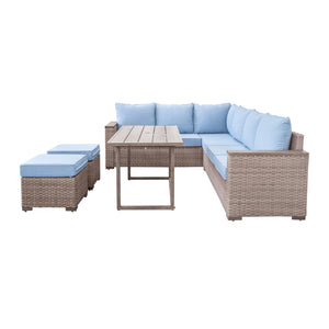 Serene Fabric Outdoor Sectional Set
