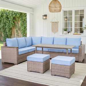 Serene Fabric Outdoor Sectional Set