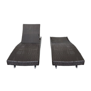 Serene Powder Coated Aluminum Frame Outdoor Chaise Lounger