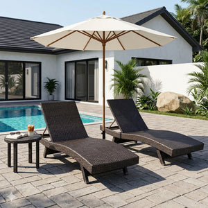 Serene Powder Coated Aluminum Frame Outdoor Chaise Lounger