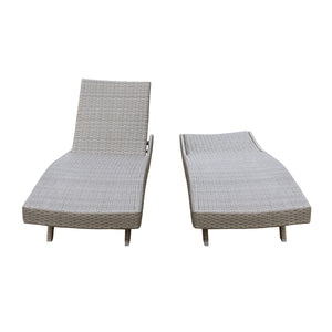 Serene Powder Coated Aluminum Frame Outdoor Chaise Lounger