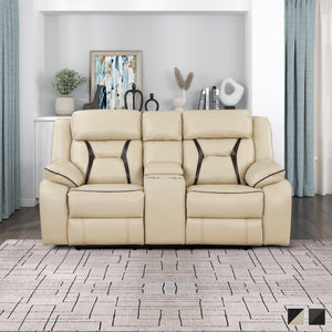 Matteo Breathable Faux Leather Power Double Reclining Loveseat
