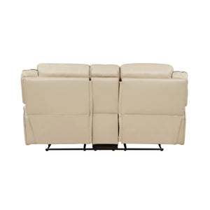 Matteo Breathable Faux Leather Manual Double Reclining Loveseat
