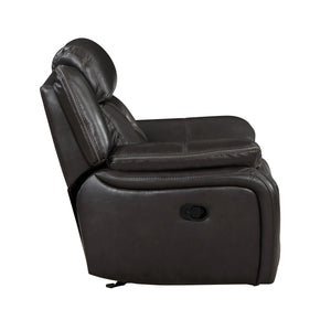 Matteo Breathable Faux Leather Manual Double Reclining Loveseat