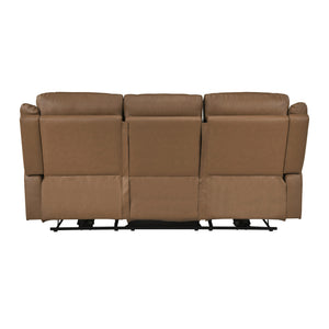 Kaelin Leather Match Power Double Reclining Sofa