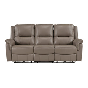 Kaelin Leather Match Power Double Reclining Sofa