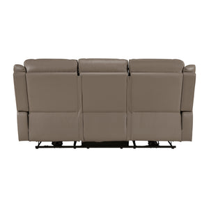 Kaelin Leather Match Power Double Reclining Sofa