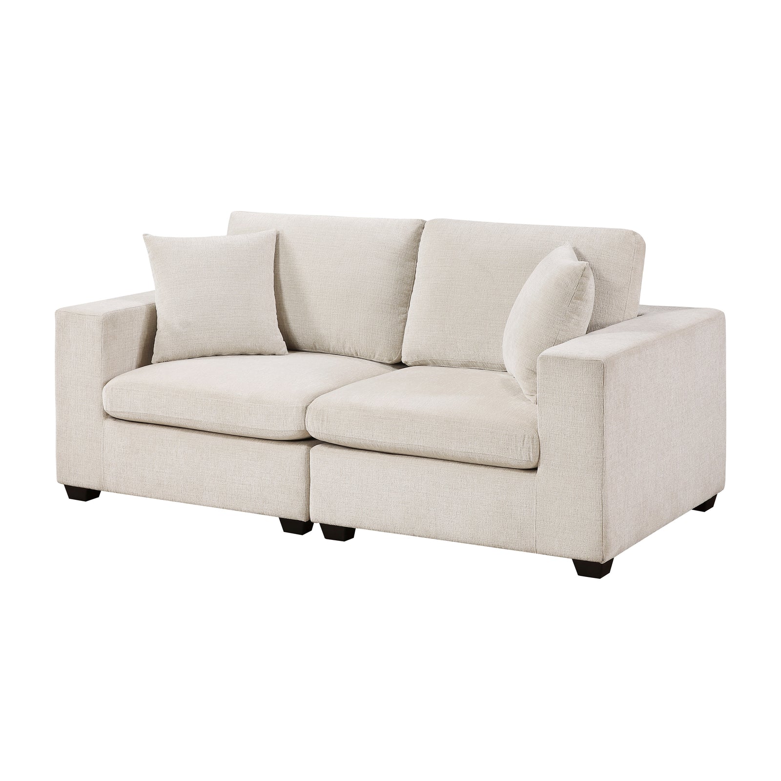 Brixton Chenille Fabric Living Room Loveseat