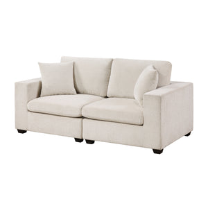 Brixton Chenille Fabric Living Room Loveseat