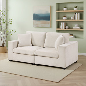 Brixton Chenille Fabric Living Room Loveseat