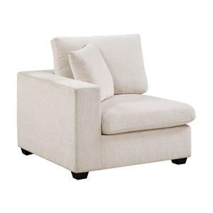 Brixton Chenille Fabric Reversible Chair with One Arm