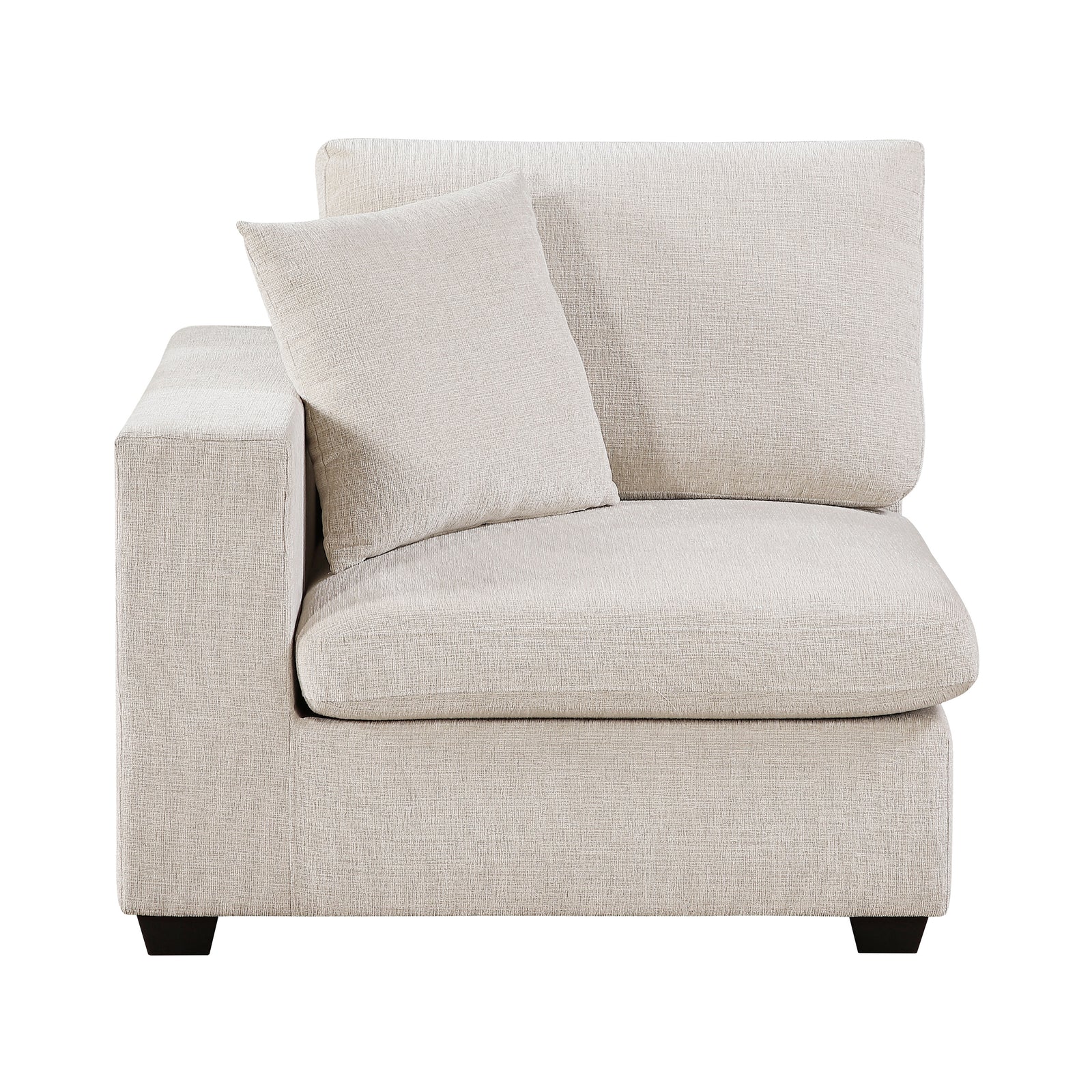 Brixton Chenille Fabric Reversible Chair with One Arm