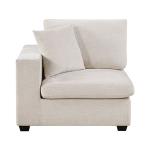 Brixton Chenille Fabric Reversible Chair with One Arm