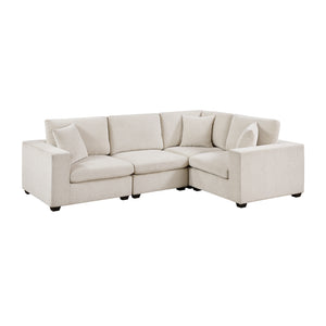 Brixton Chenille Fabric 4-Piece Modular Sectional