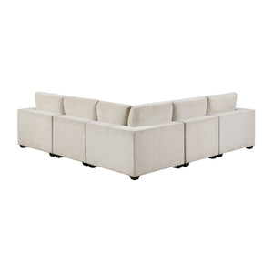 Brixton Chenille Fabric 5-Piece Modular Sectional