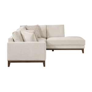 Evora Chenille Fabric 2-Piece Sectional with Right Chaise